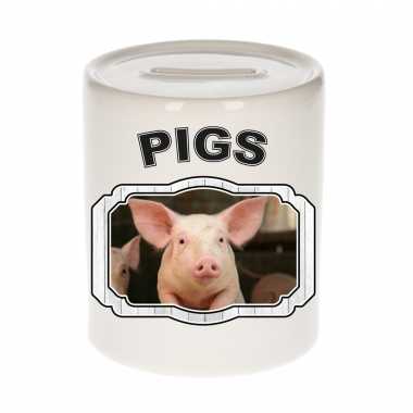 Dieren varken spaarpot pigs varkens spaarpotten kinderen 9 cm