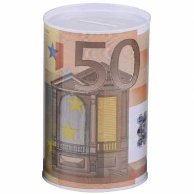 Spaarpot 50 euro biljet 10 x 15 cm