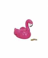 Flamingo spaarpot roze 17 cm
